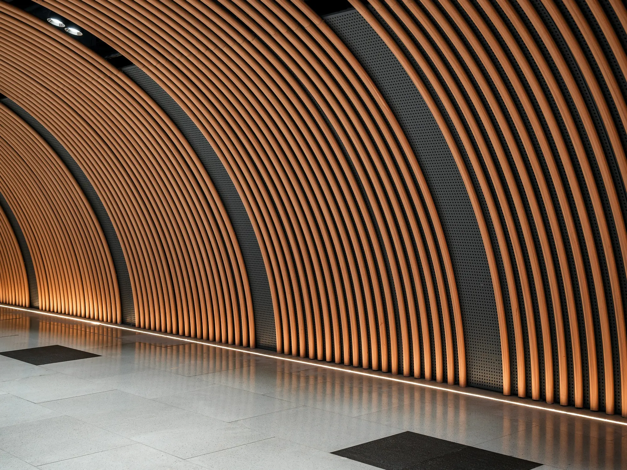 Architectural wood slats and cladding